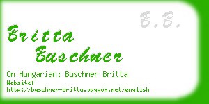 britta buschner business card